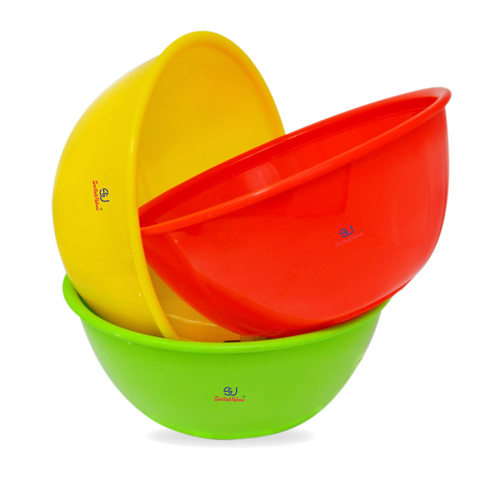 Sarthak Uphaar Plastics Microwave Safe Classic Mixing Bowl Set, 3-Pieces Set